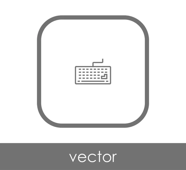 Ícone Teclado Quadrado Ilustração Vetorial — Vetor de Stock