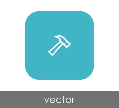 Çekiç düz simgesi