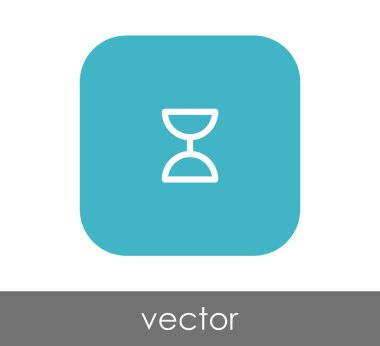 kare kum saati simgesi, vektör çizim