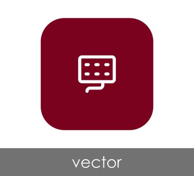 Klavye simgesi vektör illüstrasyonu