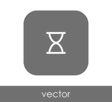 kare kum saati simgesi, vektör çizim