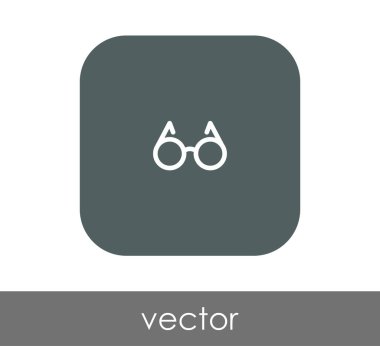 gözlük simgesi yuvarlatılmış kare daire