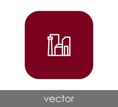 Fabrika simgesi, sınaî-vektör çizim 