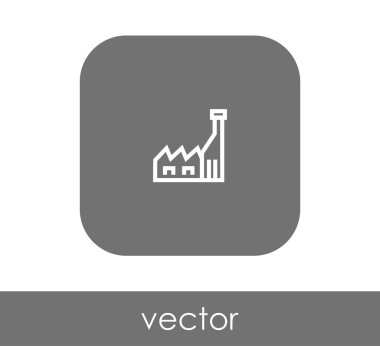 Fabrika simgesi, sınaî-vektör çizim 