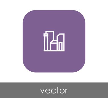 Fabrika simgesi, sınaî-vektör çizim 