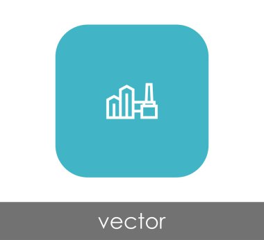 Fabrika simgesi, sınaî-vektör çizim 