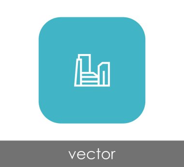 Fabrika simgesi, sınaî-vektör çizim 