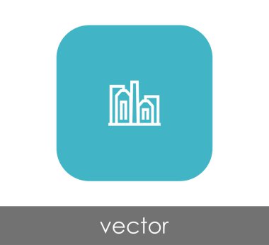 Fabrika simgesi, sınaî-vektör çizim 