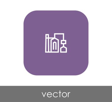 Fabrika simgesi, sınaî-vektör çizim 