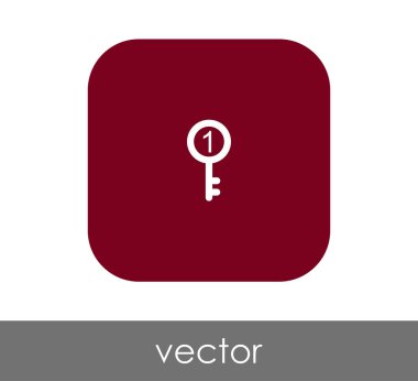 ev anahtar simgesi, vektör çizim