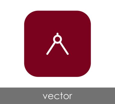 vektör çizim tasarım çizim pusula simgesini