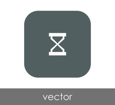 kare kum saati simgesi, vektör çizim