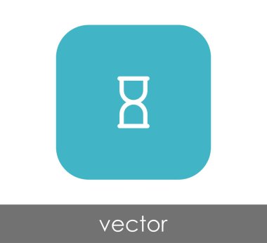 kare kum saati simgesi, vektör çizim