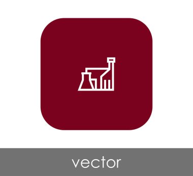 Fabrika simgesi, sınaî-vektör çizim 