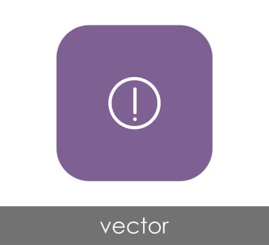 ünlem işareti simgesi, işaret, vektör çizim 