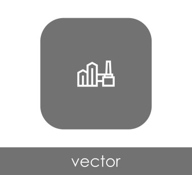 Fabrika simgesi, sınaî-vektör çizim 