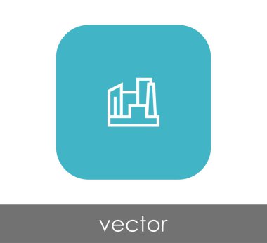 Fabrika simgesi, sınaî-vektör çizim 