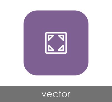 simgesini, genişletin işareti, vektör çizim 