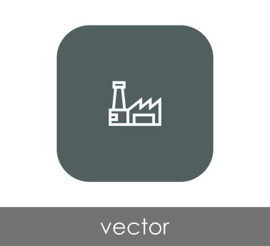 Fabrika simgesi, sınaî-vektör çizim 