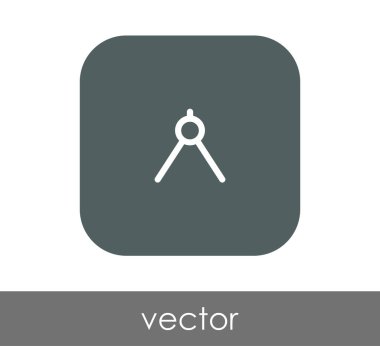 vektör çizim tasarım çizim pusula simgesini