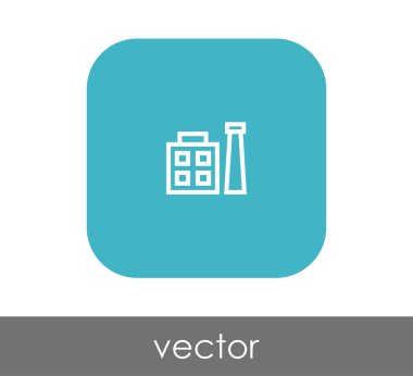 Fabrika simgesi, sınaî-vektör çizim 