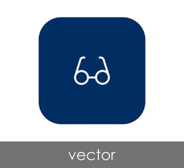 gözlük simgesi yuvarlatılmış kare daire