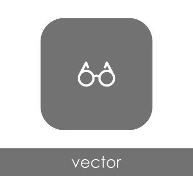 gözlük simgesi yuvarlatılmış kare daire