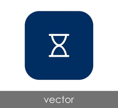 kare kum saati simgesi, vektör çizim