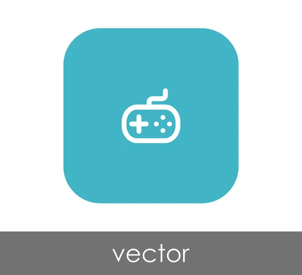 Joystick Icono Plano Cuadrado Redondeado — Vector de stock