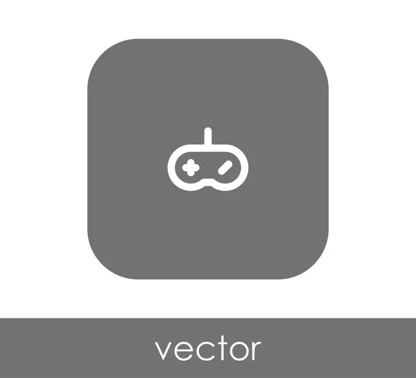 Joystick Icono Plano Cuadrado Redondeado — Vector de stock