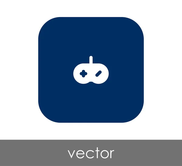 Joystick Icono Plano Cuadrado Redondeado — Vector de stock