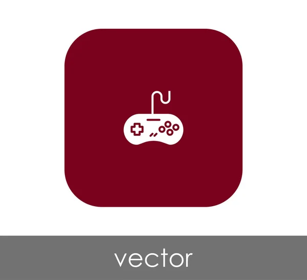 Joystick Icono Plano Cuadrado Redondeado — Vector de stock