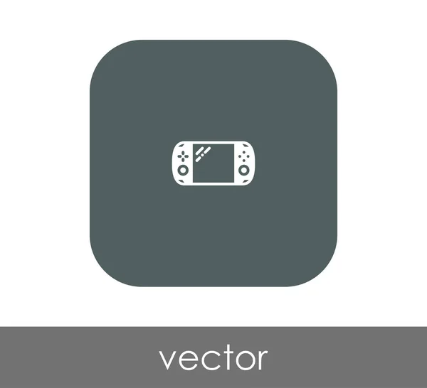 Joystick Icono Plano Cuadrado Redondeado — Vector de stock