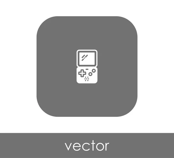 Joystick Icono Plano Cuadrado Redondeado — Vector de stock