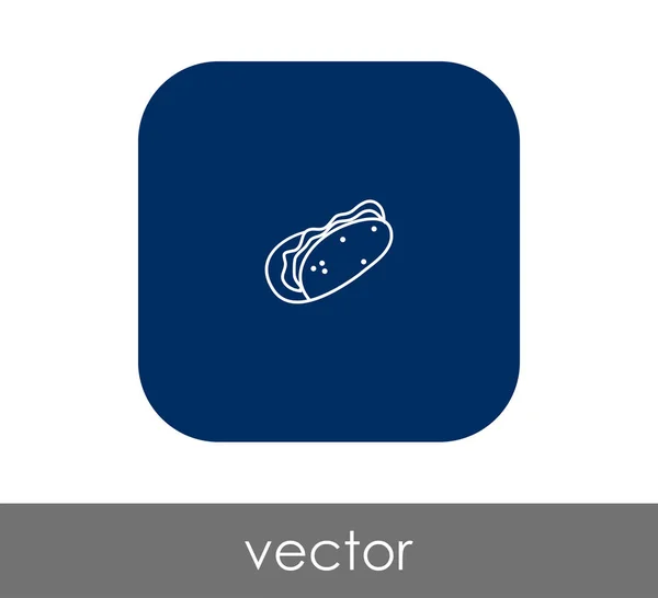 Ikona hot dogu — Stockový vektor