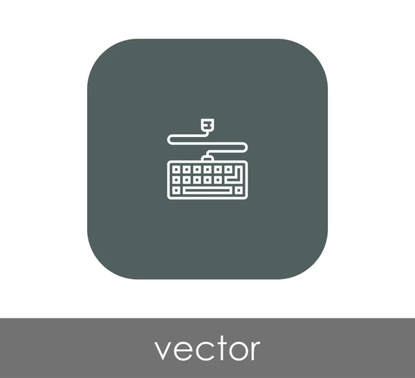 Ícone Teclado Ilustração Vetorial — Vetor de Stock