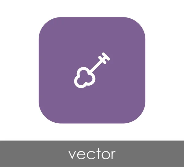 Icono Llave Inicio Vector Ilustración — Vector de stock