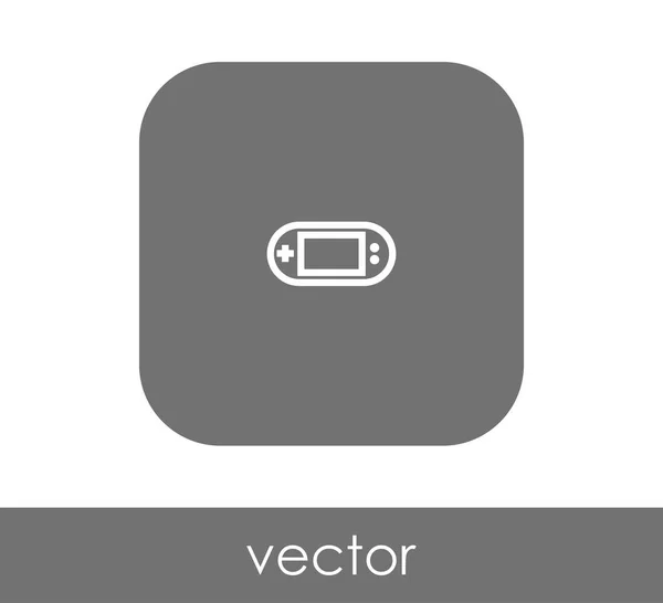 Joystick Platte Pictogram Afgerond Vierkant — Stockvector