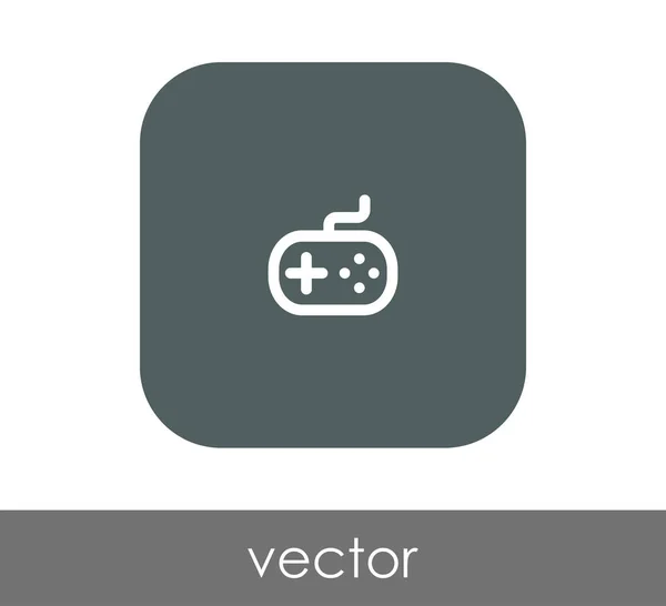 Joystick Icône Plate Carré Arrondi — Image vectorielle