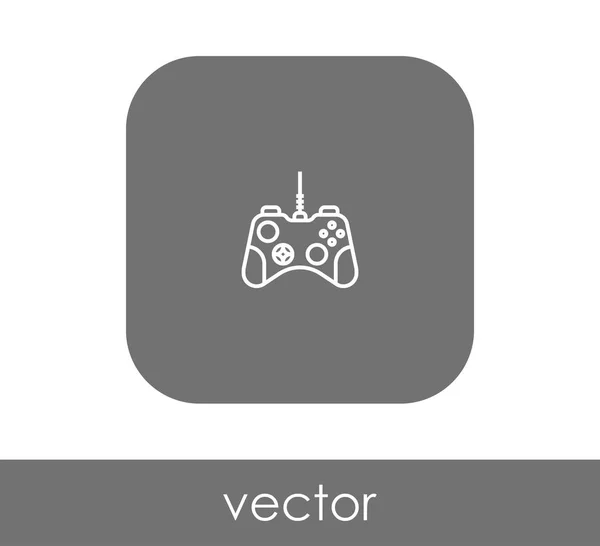 Joystick Lekerekített Négyzet Lapos Ikonra — Stock Vector