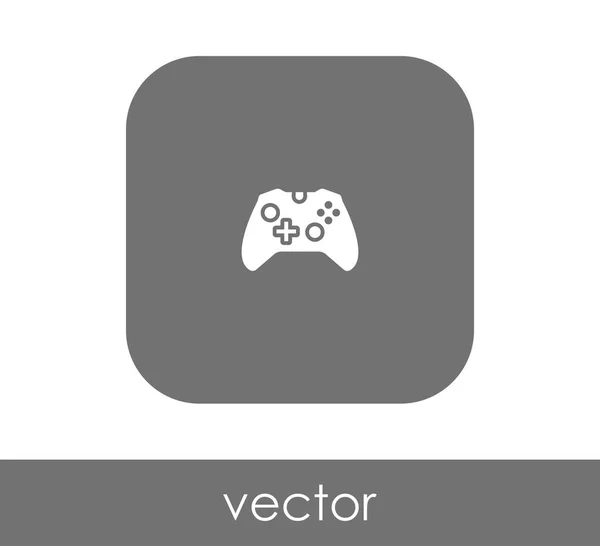 Joystick Icono Plano Cuadrado Redondeado — Vector de stock