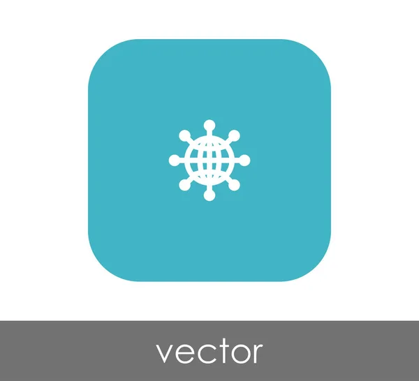 Иконка Квадратного Глобуса Векторная Иллюстрация — стоковый вектор