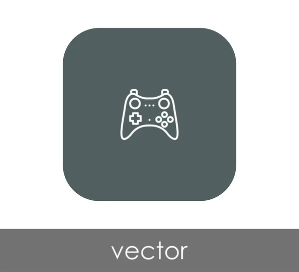 Joystick Icono Plano Cuadrado Redondeado — Vector de stock