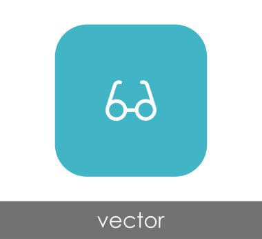 gözlük simgesi yuvarlatılmış kare daire