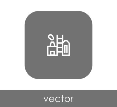 Fabrika simgesi, sınaî-vektör çizim 