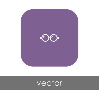 gözlük simgesi vektör illüstrasyonu
