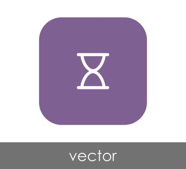 kare kum saati simgesi, vektör çizim