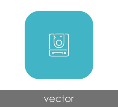 sabit disk web simgesi, vektör çizim