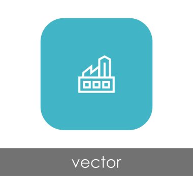 Fabrika simgesi, sınaî-vektör çizim 