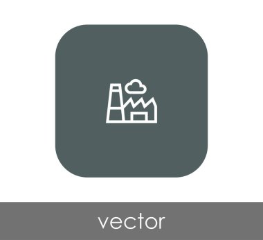 Fabrika simgesi, sınaî-vektör çizim 